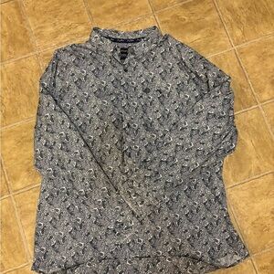 Wrangler Men's Navy Paisley Button Down Shirt